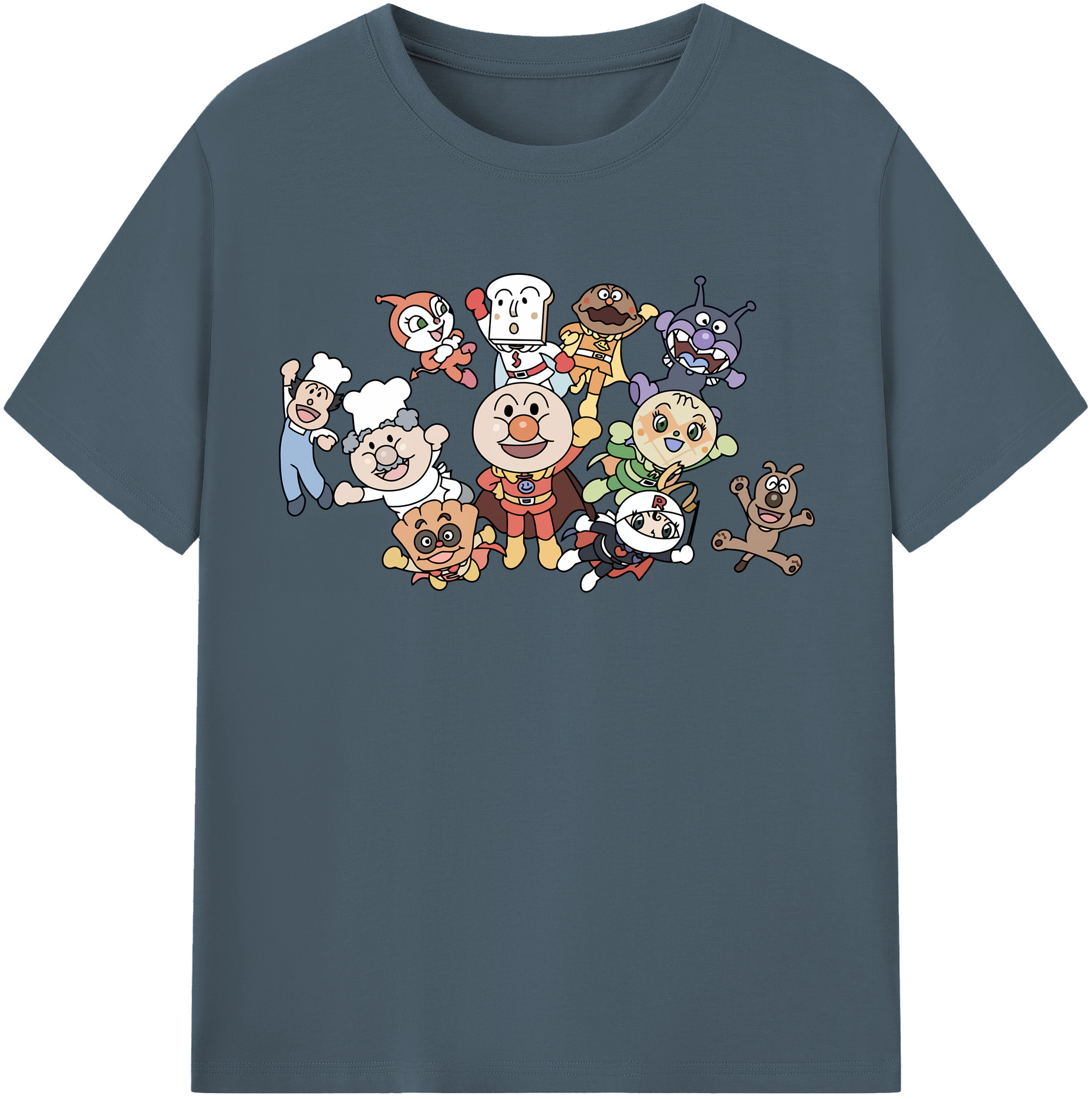 （画像用） アンパンマン Anpanman 綿100％半袖Tシャツ（フロントプリント）